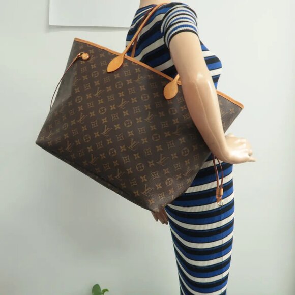 100% Authentic Louis Vuitton Neverfull GM W/P Brown Monogram Canvas Shoulder bag - Picture 12 of 12